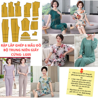 RẬP GIẤY CỨNG LẮP GHÉP 6 MẪU ĐỒ BỘ TRUNG NIÊN - LG05
