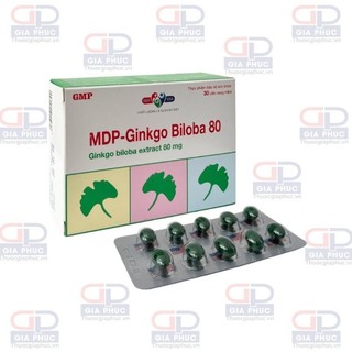 Bổ não, mdp ginkgo biloba 80mg hộp 30 viên