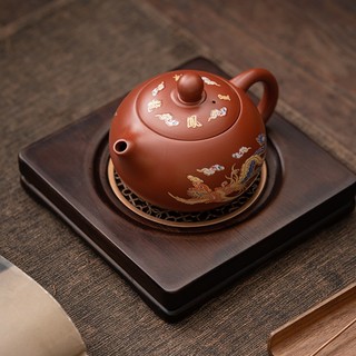 Ấm pha trà tử sa tây thi họa tiết rồng phượng đổi mầu khi nước nóng