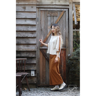 LAMLIY - Áo tay lồng đèn xẻ nút sau linen