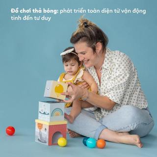 Khối Xếp Chồng Cho Bé Từ 6M+ Chủ Đề Bắc Cực Kiêm Bóng, Giúp Bé Phát Triển Vận Động Tinh, Phát Triển Tư Duy - TAF TOYS