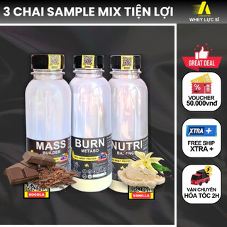 Whey protein, Combo Chai whey sample mix tiện lợi dùng thử