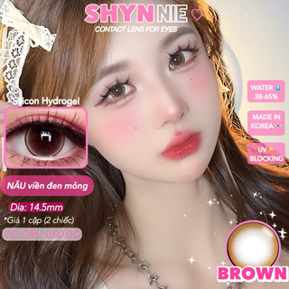 ✨ lens - kính áp tròng màu nâu viền đen mỏng giãn tròng - shynnie lens 🐰