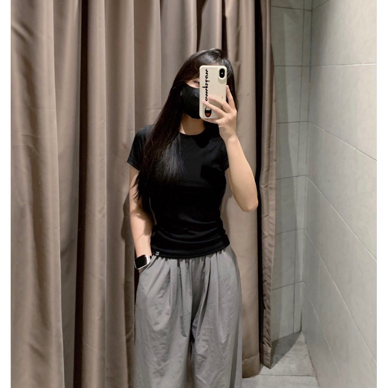 áo thun tăm xám, đen, trắng, body, dễ mặc dễ phối đồ, baby tee | BigBuy360 - bigbuy360.vn