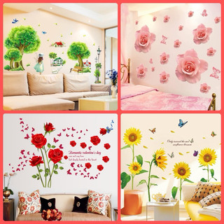 -Decal Dán Tường Trang Trí Phòng Khách,Phòng Ngủ,Phòng cưới Tranh Dán Tường,Giấy Dán tường