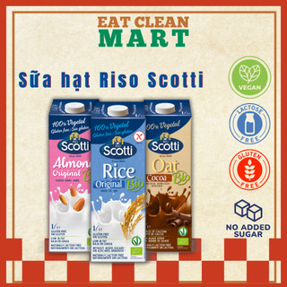 Sữa hạt hữu cơ nhập khẩu Ý, không gluten, không đường lactose, thuần chay Riso Scotti hộp 1L