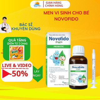 Men vi sinh Novofido Novocare bổ sung lợi khuẩn dạng giọt hỗ trợ tiêu hóa tốt, ăn ngon cho bé 5ml 15ml shop HELLOSUN
