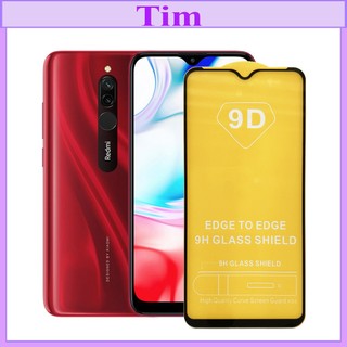 "Kính cường lực Xiaomi Redmi 8/ Redmi 8A " 9D Full màn hình, Ảnh thực shop tự chụp, tặng kèm bộ giấy lau kính TimShop