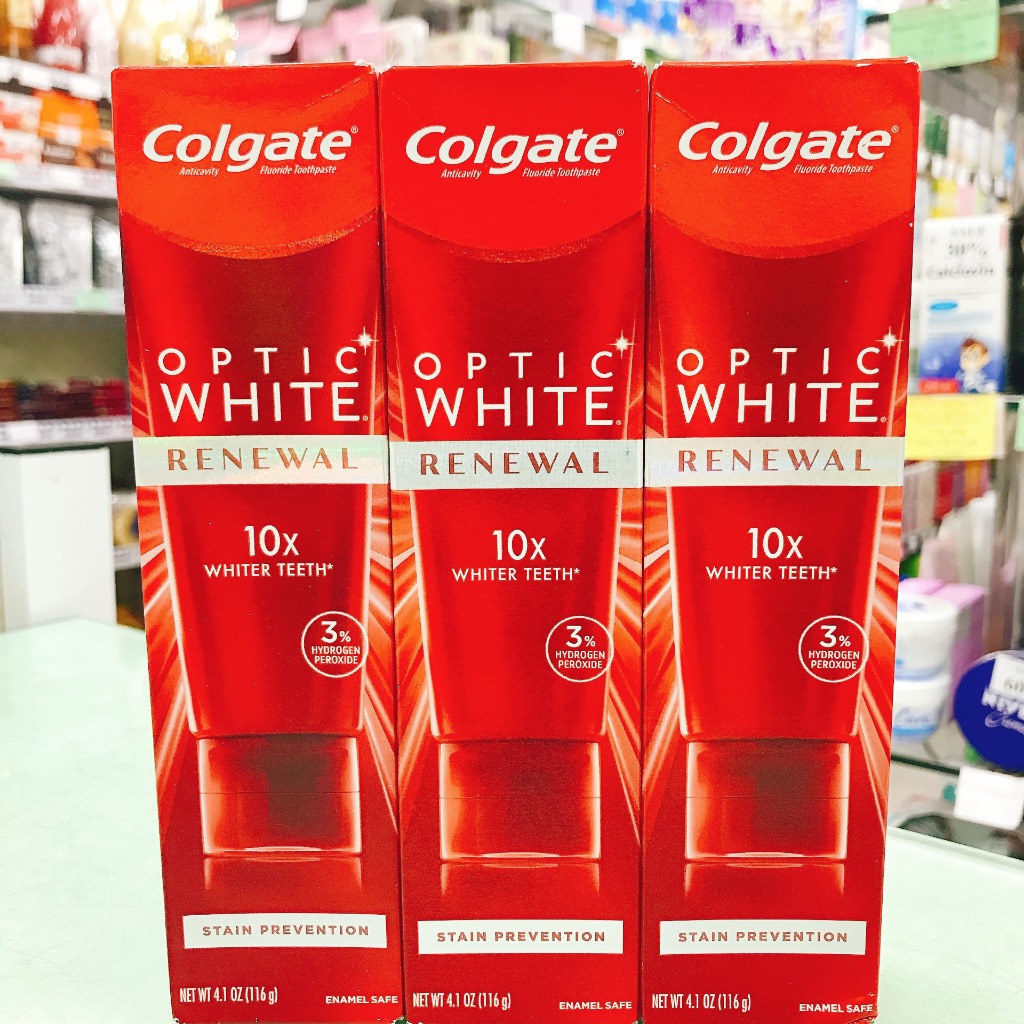 Kem đánh răng Colgate Optic White 116g - đánh tan mảng bám, trắng răng (Mexico)