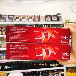Kem đánh răng Colgate Optic White 116g - đánh tan mảng bám, trắng răng (Mexico)