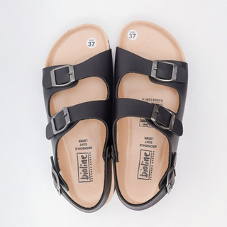 PUK02 - Sandal Đế Trấu BIOLINE Official Quai Da Pu Thiết Kế Hai Quai Ngang Lót Pu Kem Chống Nước