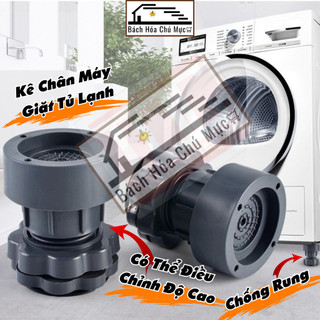 Bộ 4 Đế Kê Chân Máy Giặt Chống Rung Chống Trượt Cao Cấp Có Thể Điều Chỉnh Độ Cao Giá Kê Chân Tủ Lạnh Đa Năng