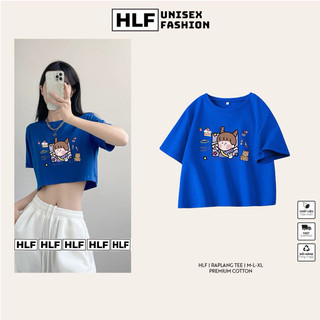Áo croptop thun nữ bé gái đi mua sắm cực xinh, áo thun nữ HLFashion