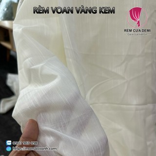 Rèm voan màu Vàng Kem Nhạt Nhẹ Nhàng trang trí decor Spa màn voan spa - Nhận may theo thiết kế Rèm cửa DEMI