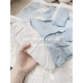 Áo sơ mi Gu đũi tơ dút gấu