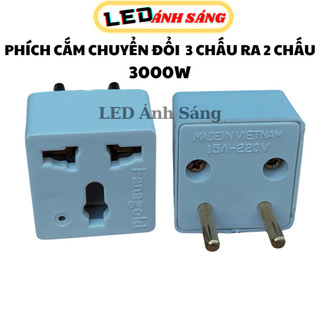 Phích cắm đổi điện 3 chân ra 2 chân - 3000w