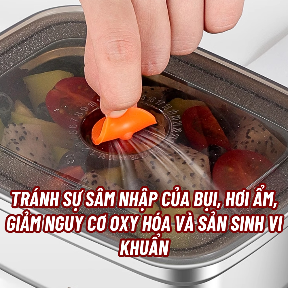 Hộp đựng thực phẩm bằng inox VAN CAM (U17), khay đựng đồ để tủ lạnh ngăn mùi có nắp đậy | BigBuy360 - bigbuy360.vn