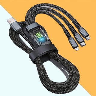 Dây cáp sạc dữ liệu sạc nhanh 100w micro usb type c 3 trong 1 6a