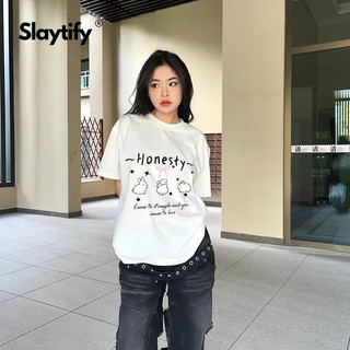 Áo phông nữ SLAYTIFY THUN Premium cotton 260gsm dày dặn thoáng mát cho mùa hè H12