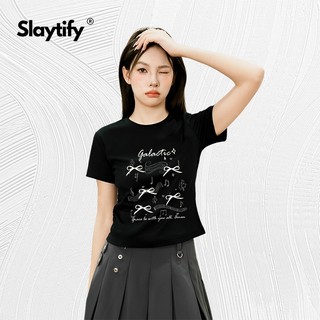 Áo thun baby tee SLAYTIFY in Nơ khung nhạc bản PREMIUM COTTON 260gsm dày dặn H13