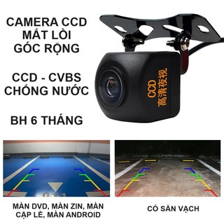 (Camera CCD góc rộng) Camera lùi ô tô CCD góc rộng 160 độ dùng cho dvd zin hoặc màn rời (có thang chia vạch)