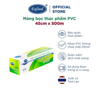Màng bọc thực phẩm pvc 9µ x 45cm x 500m - eufood việt nam