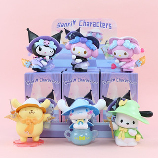 Mô hình size 8-9cm trang trí bàn học bánh kem hoạt hình Sanrio Magic Story Kuromi Melody Cinnamoroll dễ thương