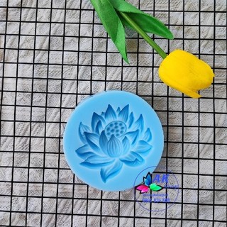 2506.522 khuôn silicone hoa sen nằm - khuôn màu xanh
