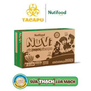 Thùng 48 hộp nuvi thức uống sữa lúa mạch thạch cacao/ dâu/cam hộp 100ml nutifood - tacapu
