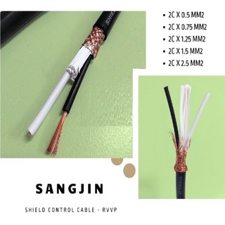 10 MÉT Dây cáp điều khiển tín hiệu 2x0.22 2x0.5, 2x0.75, 2x1.0, 2x1.5 2 Sangjn Có lưới / Không lưới