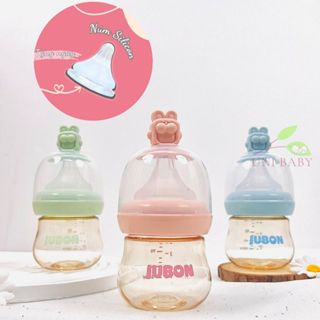 Bình sữa cho bé sơ sinh cổ rộng Jubon và Babuu size nhí 90ml và 120ml tặng thêm 1 núm ti mềm mại