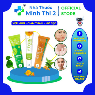  Combo Tuýp Kem Ngừa mụn, Mát da, Lành sẹo Yoosun Acne, Rau Má, Nghệ - Tự nhiên 100%