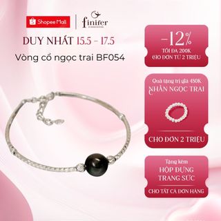 Vòng tay ngọc trai thật, bạc quý kim với thiết kế tinh xảo, thanh lịch - BF054 - Finifer by Hoang Gia Pearl