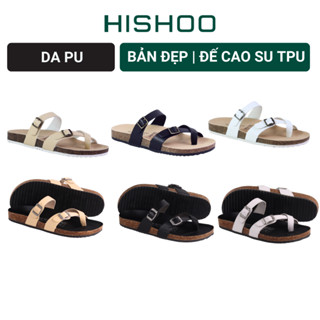  Dép Đế Trấu Nam Nữ Birken Xỏ Ngón Da Tổng Hợp Công Sở Văn Phòng Đi Chơi giày sandal Hishoo ulzzang S098 