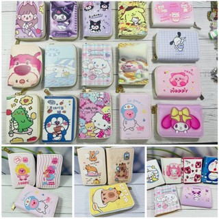 Ví cầm tay gấu dâu, ví ngắn hoạt hình sanrio, bóp ví gập, ví nhiều ngăn dễ thương, bóp đựng tiền, bóp ví tiền đựng thẻ