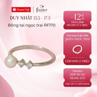 Nhẫn ngọc trai thật, bạc quý kim với thiết kế tinh xảo, thanh lịch - RF170 - Finifer by Hoang Gia Pearl