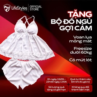 [Quà Tặng] Bộ Đồ Ngủ Voan Lụa Trắng - Quyến rũ, thu hút - Mềm mại, tôn dáng