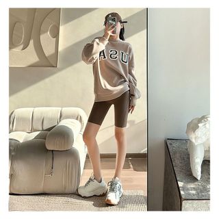 Quần legging nữ lửng co giãn tốt