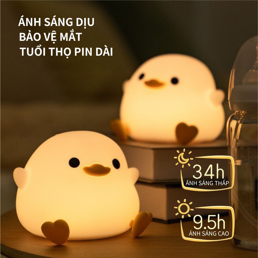 Đèn ngủ để bàn cảm ứng tích điện, đèn led decor phòng ngủ cute silicon mềm kiểu dáng dễ thương trang trí bàn học | BigBuy360 - bigbuy360.vn