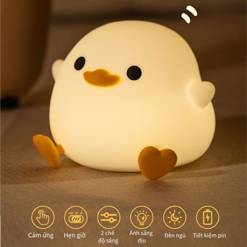 Đèn ngủ để bàn cảm ứng tích điện, đèn led decor phòng ngủ cute silicon mềm kiểu dáng dễ thương trang trí bàn học | BigBuy360 - bigbuy360.vn