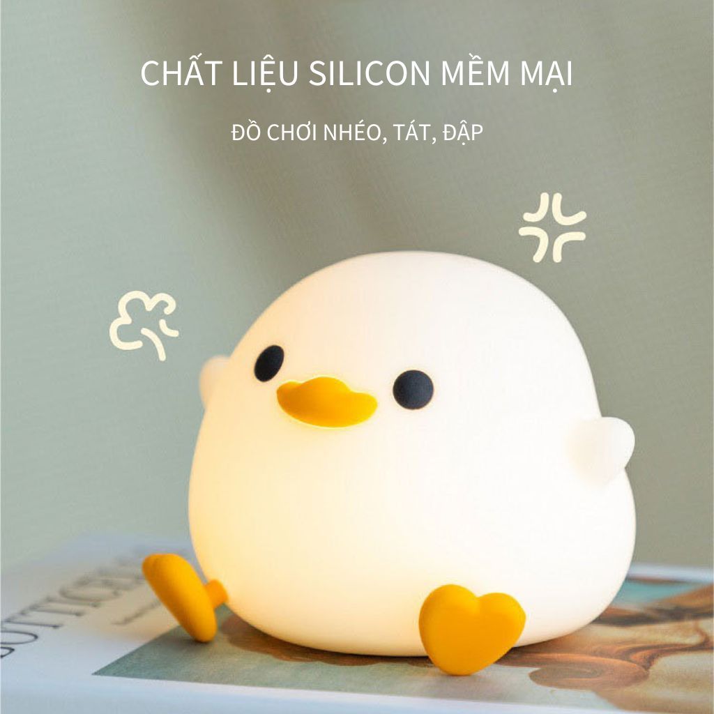 Đèn ngủ để bàn cảm ứng tích điện, đèn led decor phòng ngủ cute silicon mềm kiểu dáng dễ thương trang trí bàn học | BigBuy360 - bigbuy360.vn