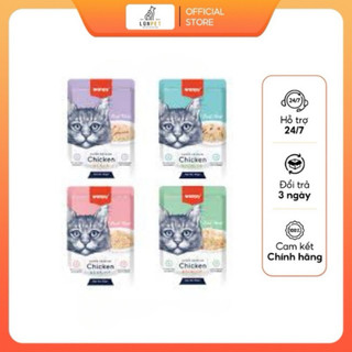 Pate Wanpy cho mèo, thức ăn cho mèo con, mèo trưởng thành gói 85gr