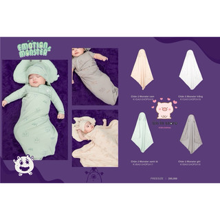 Chaang chăn ủ Warmme cho bé sơ sinh Monster SS2024D06