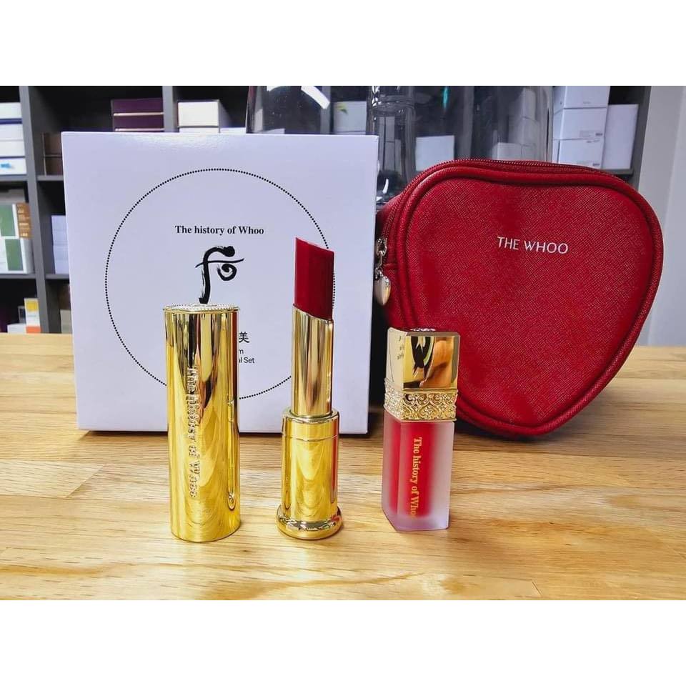 Set Son dưỡng môi đông y hoàng cung whoo Glow clip balm