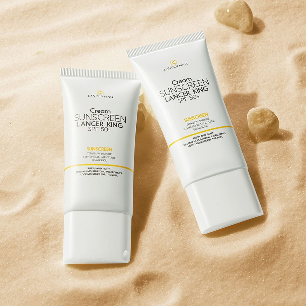 Kem Chống nắng Lancer King dưỡng ẩm nâng tone da SPF50 PA+ Sunscrean 60g