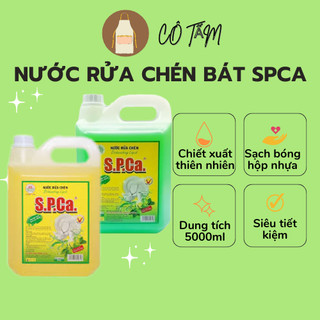 Nước rửa chén spca 5000ml chiết xuất chanh và trà xanh