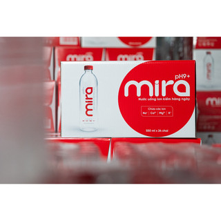 Thùng nước khoáng ion kiềm Mira PH9+ (24 chai)