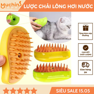 Bàn Chải Hơi Nước Điện Tử 3 Trong 1 Loại Bỏ Lông Mèo Dạng Xịt Mới 2024 - Lược Chải Lông Hơi Nước Mát Xa Cho Thú Cưng