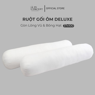 Ruột Gối Ôm Deluxe Gòn Bông Hạt/Lông Vũ size 37x100 cm Vỏ Bọc Cotton Polyester  À Ơi Concept Êm Ái Bền Bỉ Đàn Hồi