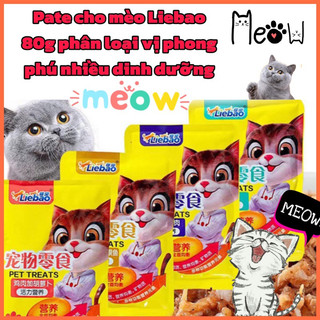 Pate cho mèo Liebao 80g phân loại vị phong phú nhiều dinh dưỡng